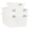 REGENT STOREAWAY PLASTIC CLIP BOX LONG, CLEAR & GREY, 365X140X75MM