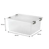 REGENT STOREAWAY PLASTIC CLIP DEEP BOX LARGE, CLEAR & GREY, 355X280X160MM