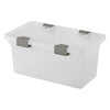 REGENT STOREAWAY CLEAR PLASTIC BOX WITH GREY CLIPS MEDIUM, 275X165X135MM