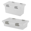 REGENT PLASTIC CLIPPY BOX SMALL, CLEAR & GREY (275X165X70MM)