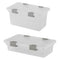 REGENT PLASTIC CLIPPY BOX SMALL, CLEAR & GREY (275X165X70MM)