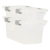 REGENT STOREAWAY CLEAR PLASTIC BOX WITH GREY CLIPS SMALL, 275X165X70MM