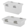 REGENT STOREAWAY CLEAR PLASTIC BOX WITH GREY CLIPS MEDIUM, 275X165X135MM