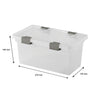 REGENT STOREAWAY CLEAR PLASTIC BOX WITH GREY CLIPS MEDIUM, 275X165X135MM