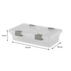REGENT STOREAWAY CLEAR PLASTIC BOX WITH GREY CLIPS SMALL, 275X165X70MM