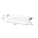 REGENT PLASTIC CLIPPY BOX LONG, CLEAR & GREY, (365X140X75MM)