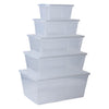 REGENT STOREAWAY PLASTIC NEST AND LID STORAGE BOX CLEAR, 4L - 270X185X110MM