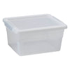 REGENT STOREAWAY PLASTIC NEST AND LID STORAGE BOX CLEAR, 1.3L - 160X130X85MM