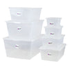 REGENT STOREAWAY PLASTIC NEST AND LID STORAGE BOX CLEAR, 2.1L - 200X160X100MM