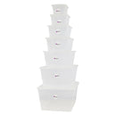 REGENT PLASTIC KEY SQUARE STORAGE BOX CLEAR, 2.1LT (200X160X100MM)