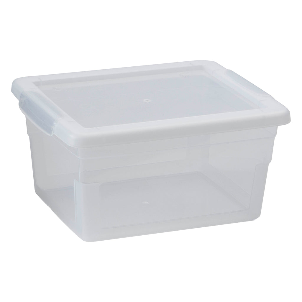 REGENT STOREAWAY PLASTIC NEST AND LID STORAGE BOX CLEAR, 2.1L - 200X160X100MM