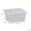 REGENT STOREAWAY PLASTIC NEST AND LID STORAGE BOX CLEAR, 2.1L - 200X160X100MM