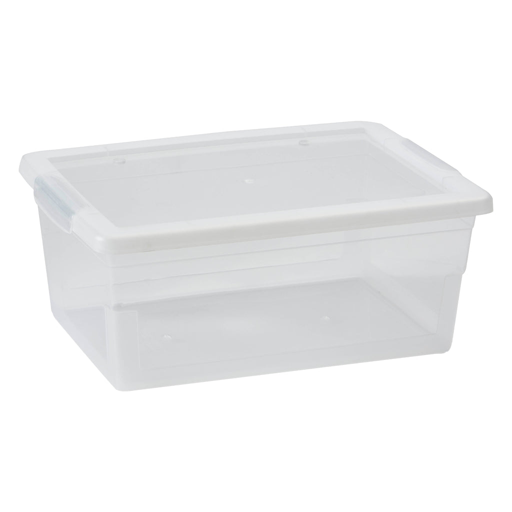 REGENT STOREAWAY PLASTIC NEST AND LID STORAGE BOX CLEAR, 4L - 270X185X110MM