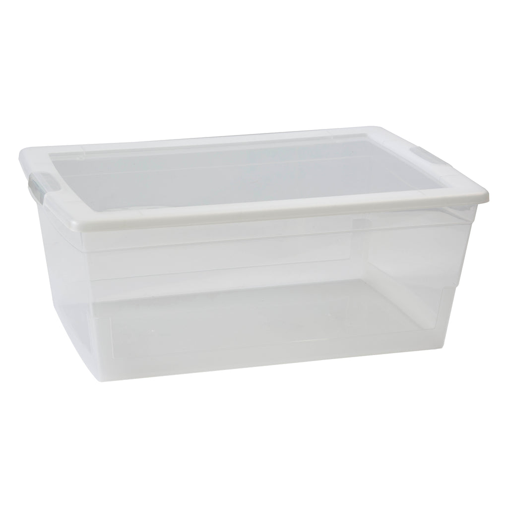 REGENT STOREAWAY PLASTIC NEST AND LID STORAGE BOX  X-LARGE CLEAR, 15L - 420X290X175MM