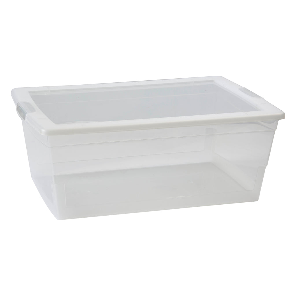 REGENT STOREAWAY PLASTIC NEST AND LID STORAGE BOX XX-LARGE CLEAR, 21L - 450X320X200MM