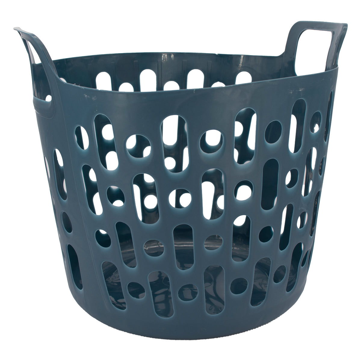 REGENT STOREAWAY PLASTIC FLEXY LAUNDRY BASKET SMALL, ASST. BLUE, GREY & WHT, 390X415X355MM
