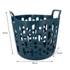 REGENT STOREAWAY PLASTIC FLEXY LAUNDRY BASKET SMALL, ASST. BLUE, GREY & WHT, 390X415X355MM