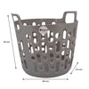 REGENT STOREAWAY PLASTIC FLEXY LAUNDRY BASKET SMALL, ASST. BLUE, GREY & WHT, 390X415X355MM
