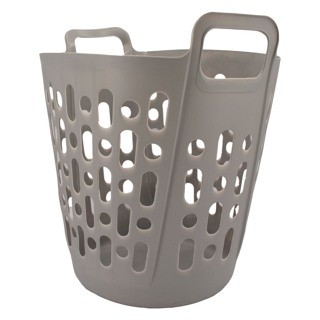 REGENT STOREAWAY PLASTIC FLEXY LAUNDRY BASKET LARGE ASST. BLUE, GREY & WHT, 415X440X480MM
