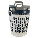 REGENT PLASTIC ZEUS ROUND FLEXI LAUNDRY BASKET LARGE, 45LT AST. BLU, L/GR & WHT (415X440X480MM)