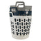 REGENT PLASTIC ZEUS ROUND FLEXI LAUNDRY BASKET LARGE, 45LT AST. BLU, L/GR & WHT (415X440X480MM)
