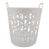 REGENT PLASTIC ZEUS ROUND FLEXI LAUNDRY BASKET LARGE, 45LT AST. BLU, L/GR & WHT (415X440X480MM)