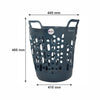REGENT STOREAWAY PLASTIC FLEXY LAUNDRY BASKET LARGE ASST. BLUE, GREY & WHT, 415X440X480MM