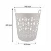 REGENT STOREAWAY PLASTIC FLEXY LAUNDRY BASKET LARGE ASST. BLUE, GREY & WHT, 415X440X480MM
