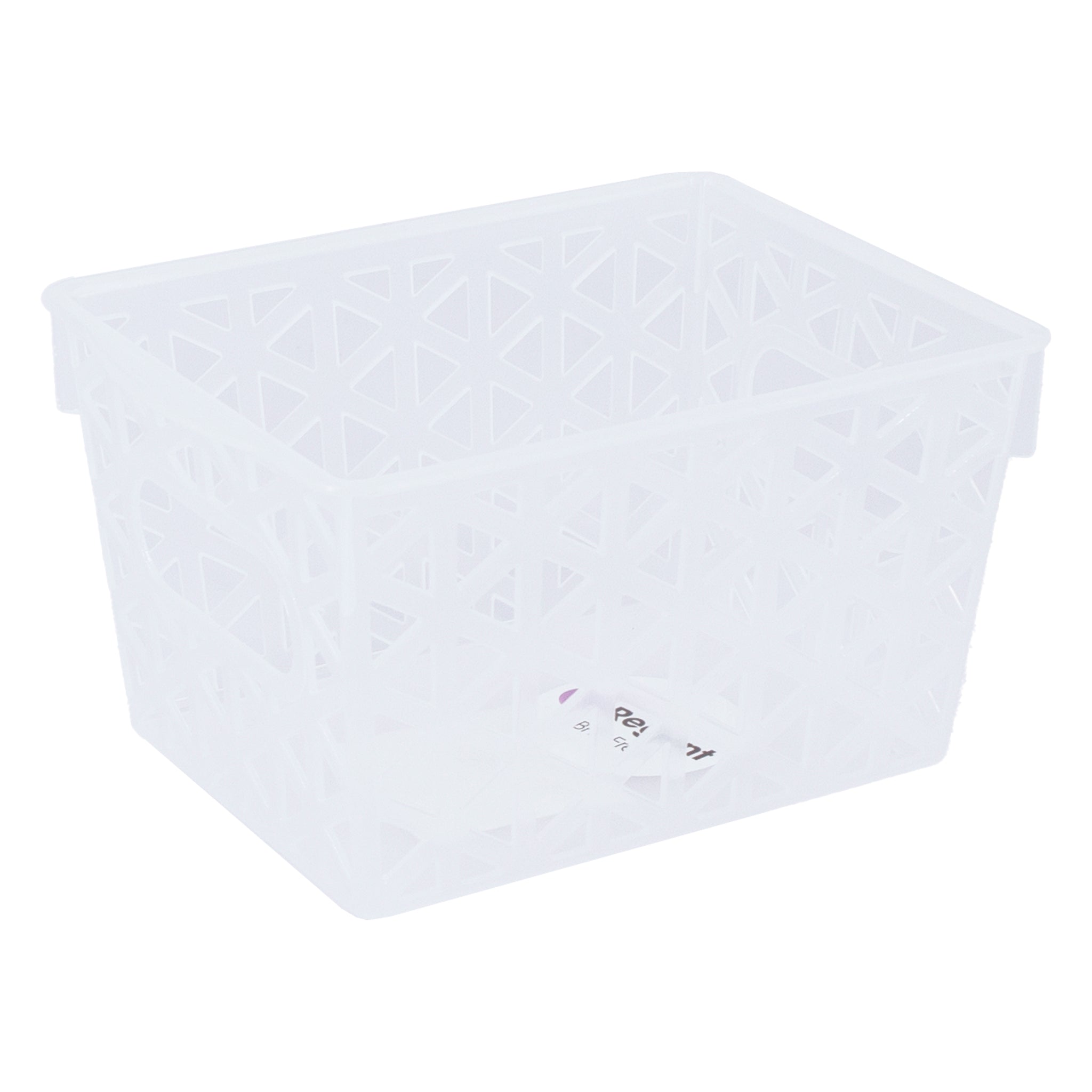 REGENT STOREAWAY HOME/OFFICE CLEAR PLASTIC BASKET SMALL, 105X150X80MM
