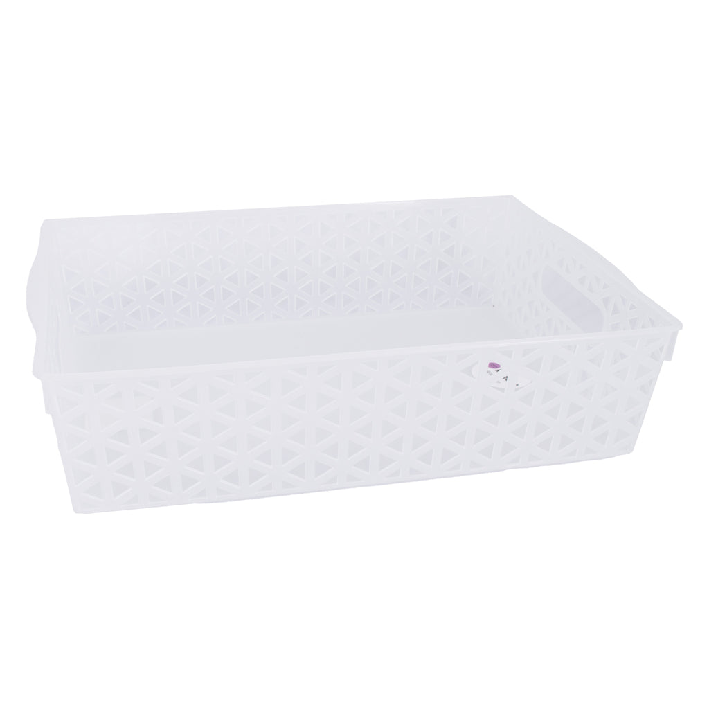 REREGENT STOREAWAY HOME/OFFICE CLEAR PLASTIC BASKET LONG, 310X230X85MM