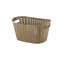 REGENT PLASTIC EDEN OVAL BASKET WITH HANDLES MEDIUM, ASST. WHT, BGE & CHOC (425X295X220MM)