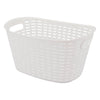 REGENT PLASTIC EDEN OVAL BASKET WITH HANDLES LARGE, AST. WHT, BGE & CHOC (500X345X250MM)