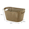 REGENT PLASTIC EDEN OVAL BASKET WITH HANDLES LARGE, AST. WHT, BGE & CHOC (500X345X250MM)