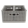 REGENT STOREAWAY CLASSIC GREY PLASTIC RECTANGULAR BASKET MEDUIM, 340X135X130MM