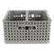 REGENT PLASTIC BOHO RECTANGULAR BASKET LARGE GREY,  (350X280X140MM)