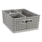 REGENT PLASTIC BOHO RECTANGULAR BASKET LARGE GREY,  (350X280X140MM)