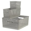 REGENT PLASTIC BOHO BASKET SMALL GREY,  (170X135X130MM)