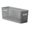 REGENT STOREAWAY CLASSIC GREY PLASTIC RECTANGULAR BASKET MEDUIM, 340X135X130MM