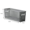 REGENT STOREAWAY CLASSIC GREY PLASTIC RECTANGULAR BASKET MEDUIM, 340X135X130MM