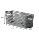 REGENT PLASTIC BOHO RECTANGULAR BASKET GREY,  (340X135X130MM)