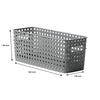 REGENT PLASTIC BOHO RECTANGULAR BASKET GREY,  (340X135X130MM)