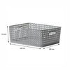 REGENT STOREAWAY CLASSIC GREY PLASTIC RECTANGULAR BASKET LARGE, 350X280X140MM