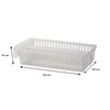 REGENT STOREAWAY CLEAR PLASTIC PANTRY & FRIDGE BASKET WITH DIVIDER, 305X145X65MM