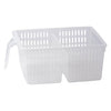 REGENT STOREAWAY CLEAR PLASTIC PANTRY & FRIDGE DEEP BASKET WITH VERTICAL DIVIDER, 330X240X130MM