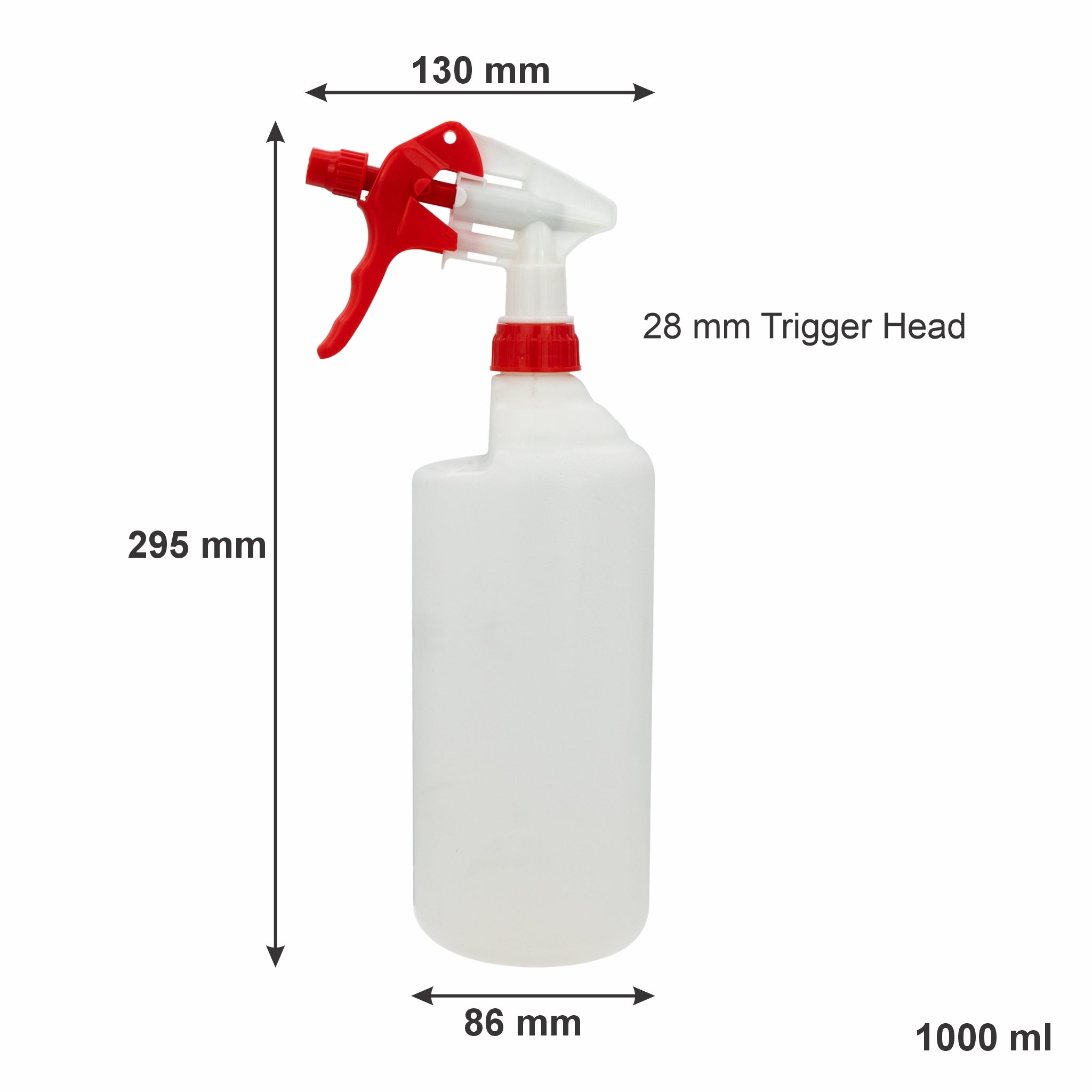 REGENT EMPTY BOTTLE WITH 28MM TRIGGER HEAD 1L, 6PK