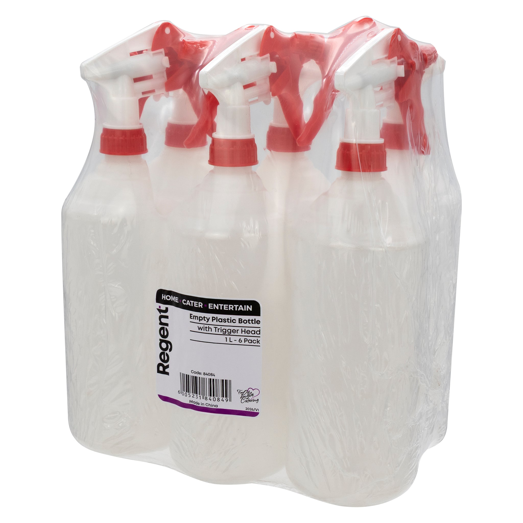 REGENT EMPTY BOTTLE WITH 28MM TRIGGER HEAD 1L, 6PK