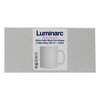 LUMINARC WHITE OPAL GLASS CAN SHAPE COFFEE MUGS 4PK, 320ML