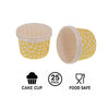 REGENT CAKE/ICE CREAM CUPS YELLOW CHECK PET LINED 25PK, 55MM DIAX35MM