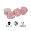 REGENT CAKE/ICE CREAM CUPS PINK CHECK PET LINED 25PK, 55MM DIAX35MM