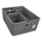 REGENT PLASTIC BOHO RECTANGULAR BASKET GREY,  (340X135X130MM)